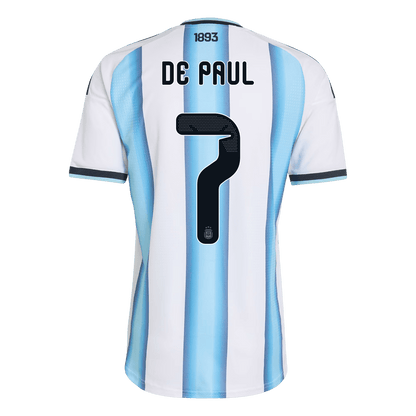 Camiseta Auténtica De Paul #7 Argentina 2026 Primera Equipación Copa del Mundo - Versión Jugador - Vista 2