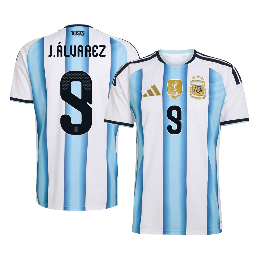 Camiseta J. Álvarez #9 Argentina 2026 Primera Equipación Copa del Mundo - Versión Hincha