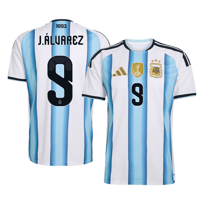 Camiseta J. Álvarez #9 Argentina 2026 Primera Equipación Copa del Mundo - Versión Hincha
