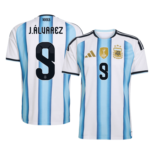 Camiseta J. Álvarez #9 Argentina 2026 Primera Equipación Copa del Mundo - Versión Hincha