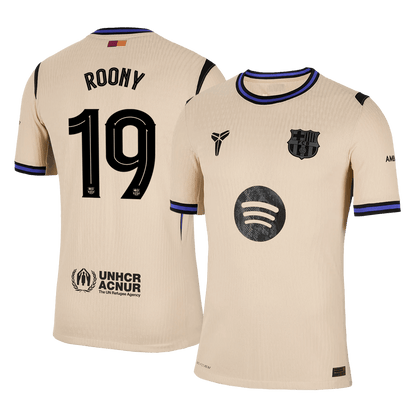 UCL Camiseta Auténtica Roony #19 Barcelona 2025/26 Segunda Equipación - Versión Jugador