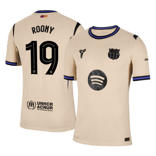 UCL Camiseta Auténtica Roony #19 Barcelona 2025/26 Segunda Equipación - Versión Jugador