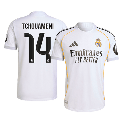 Camiseta Auténtica Tchouameni #14 Real Madrid 2025/26 Primera Equipación - Versión Jugador