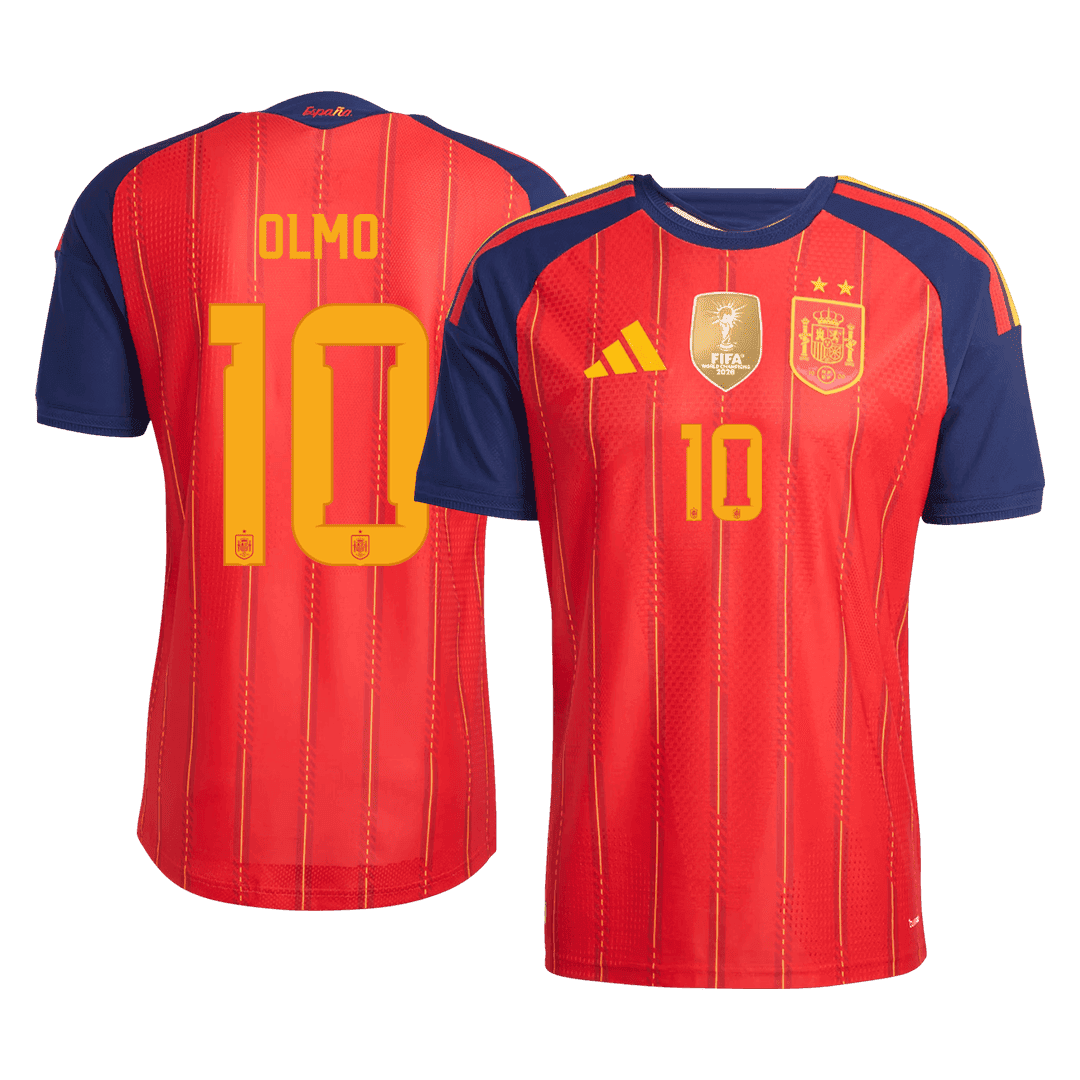 Camiseta Auténtica OLMO #10 Spain 2026 Primera Equipación Copa del Mundo -Versión Jugador