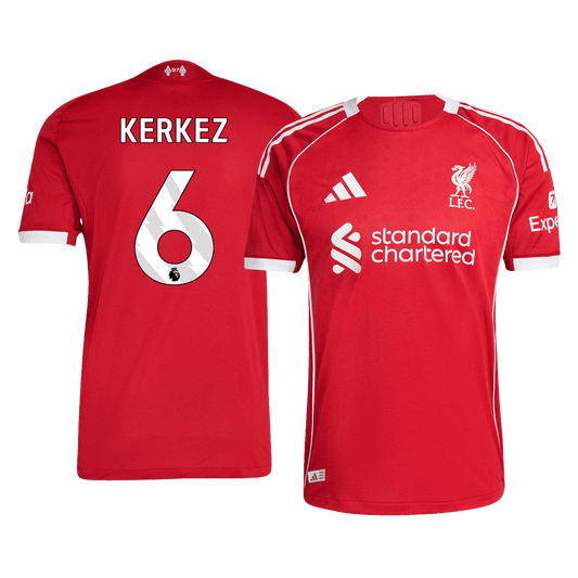 Camiseta Auténtica Kerkez #6 Liverpool 2025/26 Primera Equipación - Versión Jugador