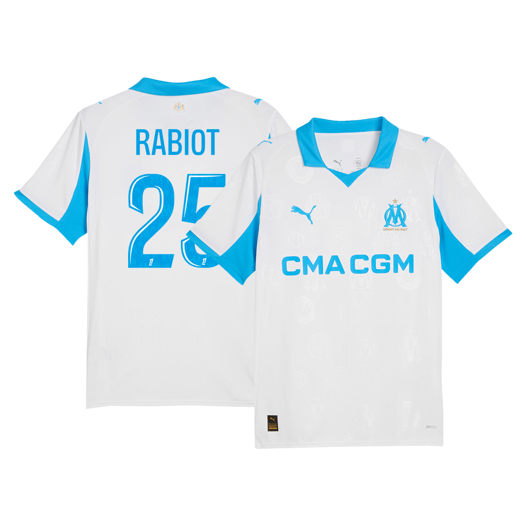 Camiseta Rabiot #25 Marseille 2025/26 Primera Equipación - Versión Hincha