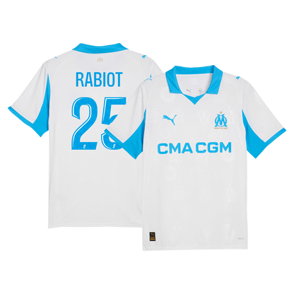 Camiseta Rabiot #25 Marseille 2025/26 Primera Equipación - Versión Hincha