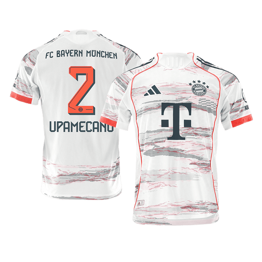 Camiseta Auténtica Upamecano #2 Bayern Munich 2025/26 Segunda Equipación - Versión Jugador