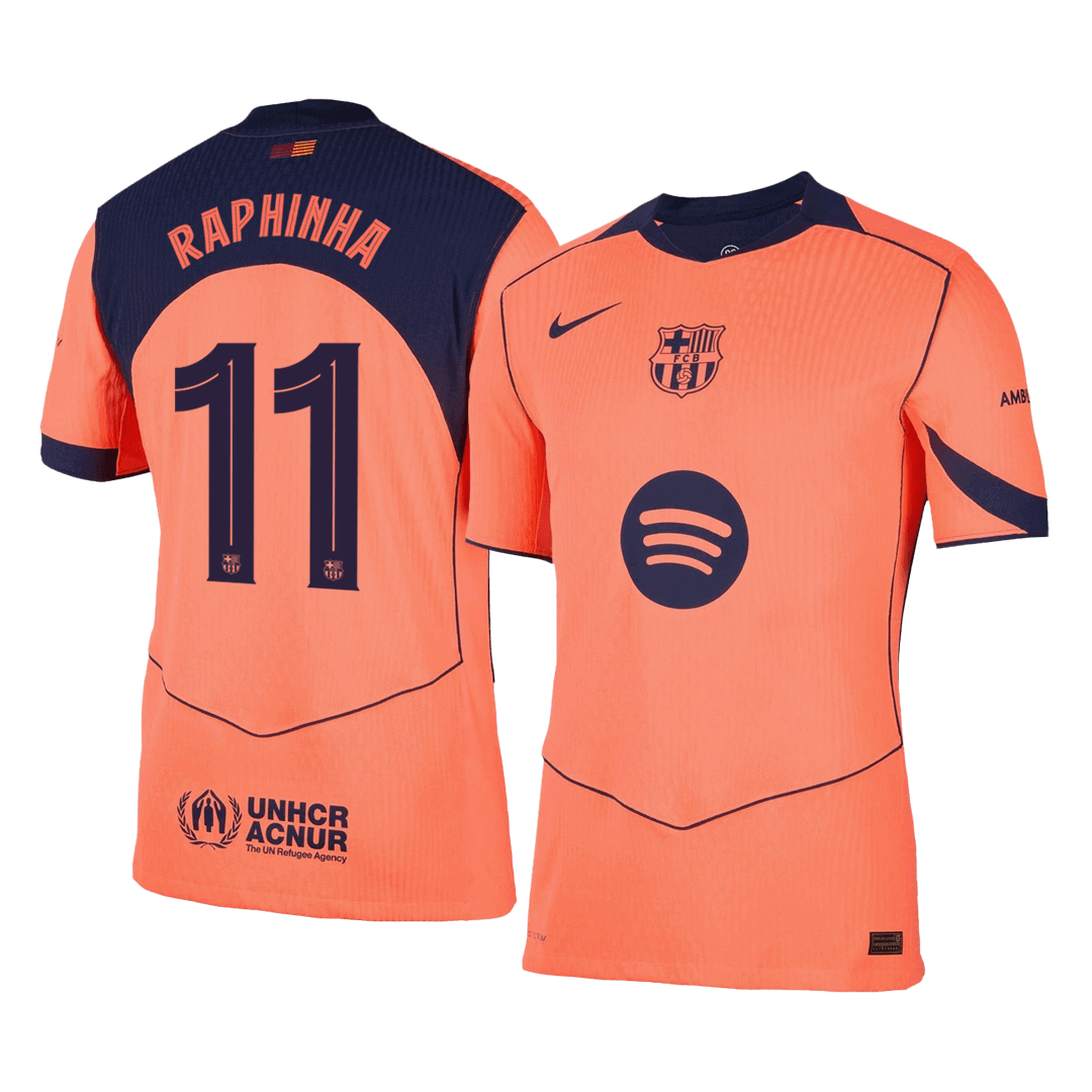 UCL Camiseta Auténtica Raphinha #11 Barcelona 2025/26 Tercera Equipación - Versión Jugador
