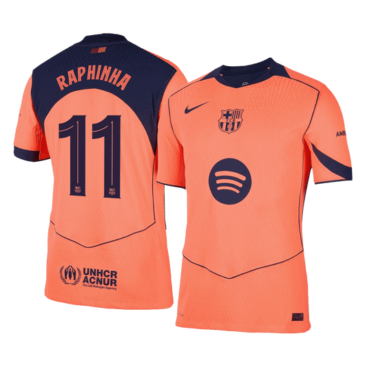 UCL Camiseta Auténtica Raphinha #11 Barcelona 2025/26 Tercera Equipación - Versión Jugador