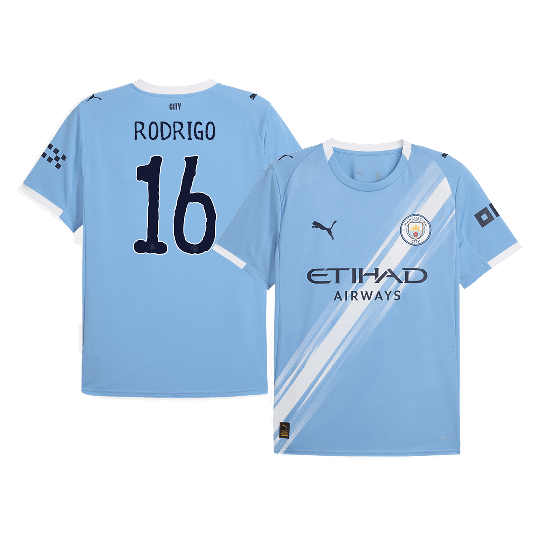 Camiseta Rodrigo #16 Manchester City 2025/26 Copa Mundial de Clubes Primera Equipación Hombre - Versión Hincha (Calidad Premium)
