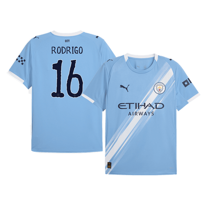 Camiseta Rodrigo #16 Manchester City 2025/26 Copa Mundial de Clubes Primera Equipación Hombre - Versión Hincha (Calidad Premium)