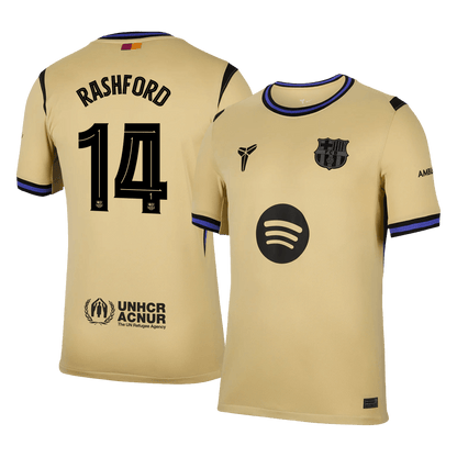 UCL Camiseta Rashford #14 Barcelona 2025/26 Segunda Equipación - Versión Hincha