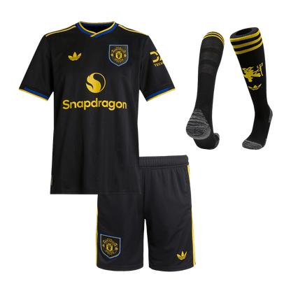 Conjunto Infantil Completo Manchester United 2025/26 Tercera Equipación