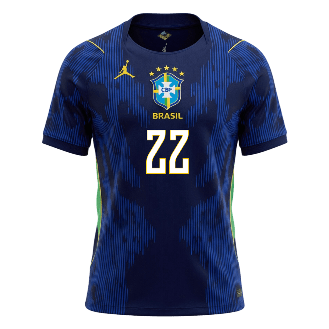 Camiseta João Pedro #22 Brasil 2026 Segunda Equipación Copa del Mundo - Versión Hincha - Vista 7