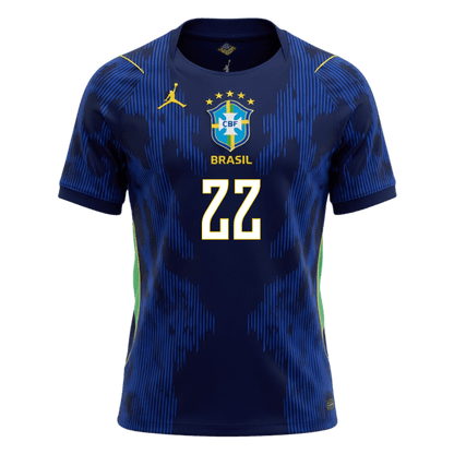 Camiseta João Pedro #22 Brasil 2026 Segunda Equipación Copa del Mundo - Versión Hincha - Vista 7