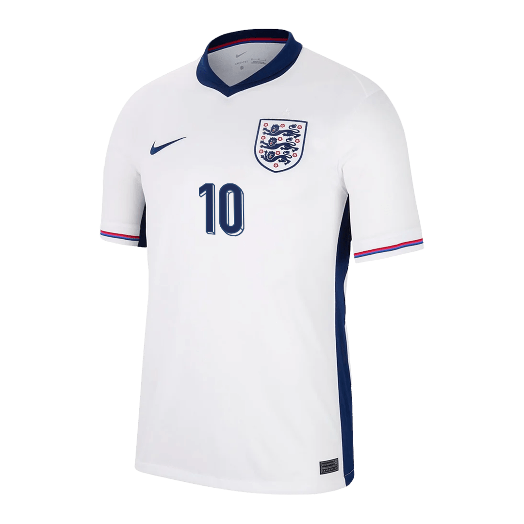 Camiseta Bellingham #10 Inglaterra Euro 2024 Primera Equipación Local Hombre - Versión Hincha
