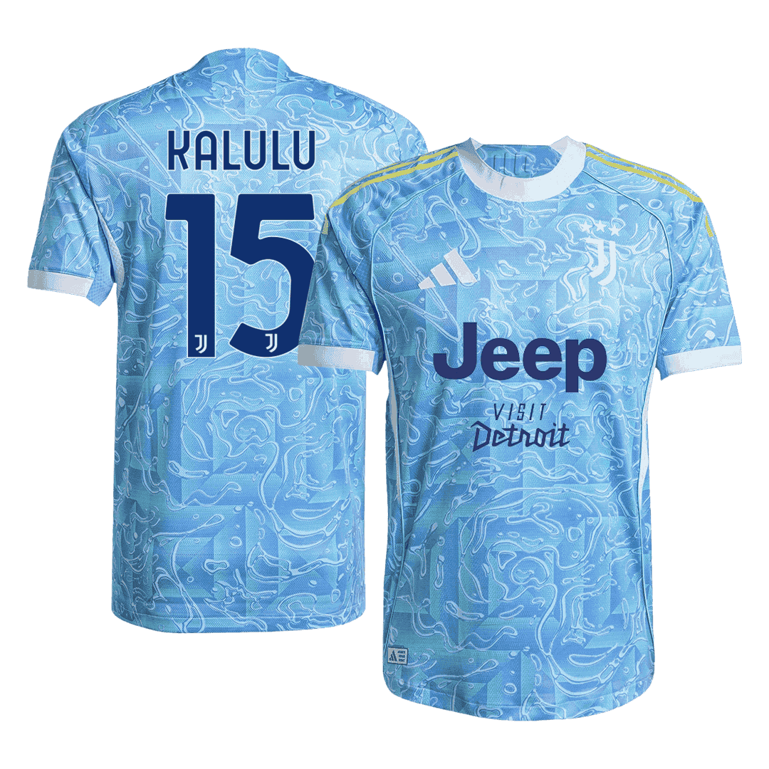 Camiseta Auténtica Kalulu #15 Juventus 2025/26 Segunda Equipación - Versión Jugador