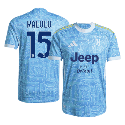 Camiseta Auténtica Kalulu #15 Juventus 2025/26 Segunda Equipación - Versión Jugador