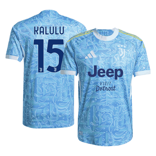 Camiseta Auténtica Kalulu #15 Juventus 2025/26 Segunda Equipación - Versión Jugador