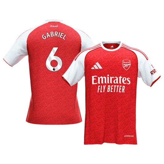 Camiseta Gabriel #6 Arsenal 2025/26 Primera Equipación - Versión Hincha (Calidad Premium)