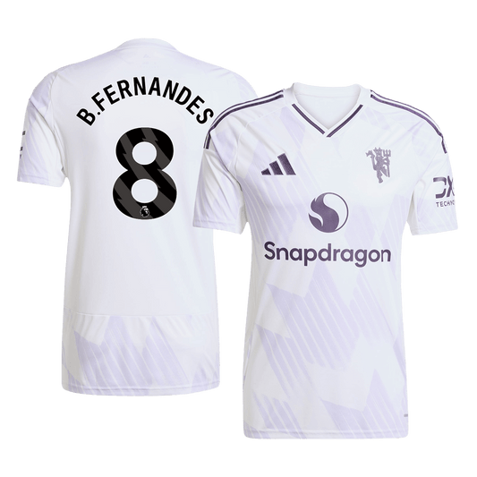 Camiseta B. Fernandes #8 Manchester United 2025/26 Segunda Equipación - Versión Hincha