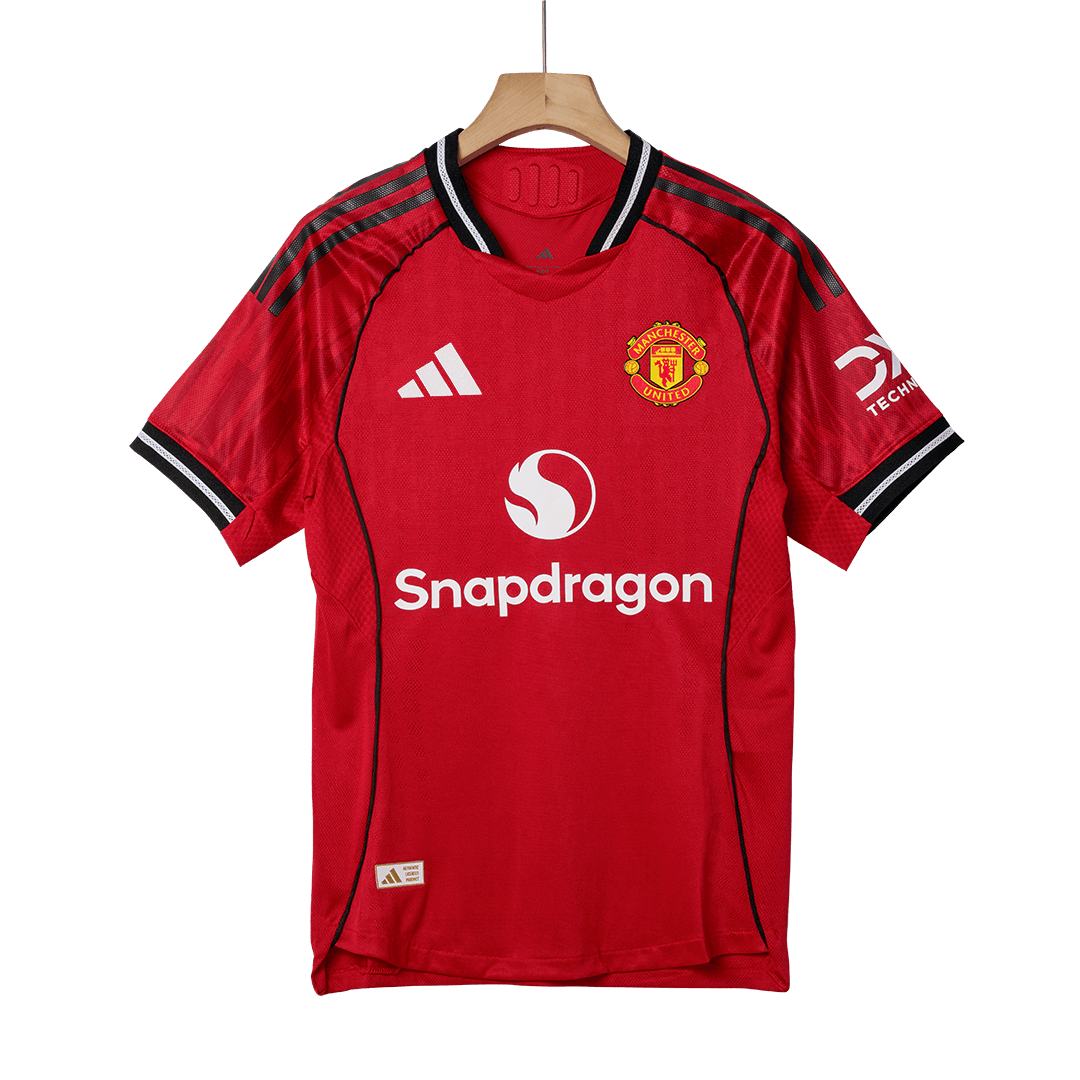 Camiseta Auténtica B. Fernandes #8 Manchester United 2025/26 Primera Equipación - Versión Jugador - Vista 9