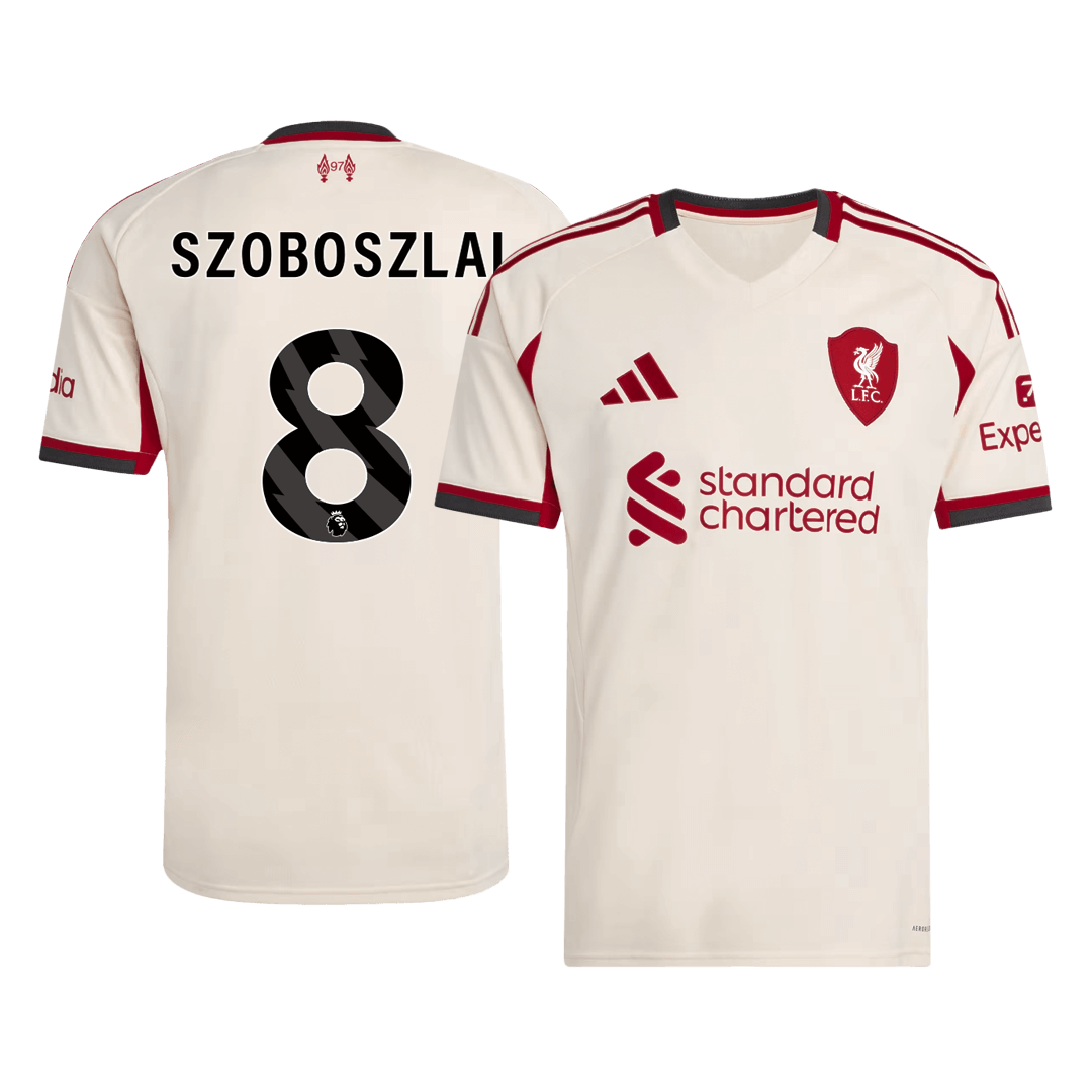 Camiseta Szoboszlai #8 Liverpool 2025/26 Segunda Equipación - Versión Hincha