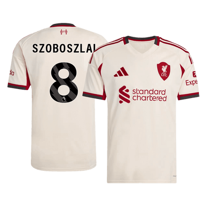 Camiseta Szoboszlai #8 Liverpool 2025/26 Segunda Equipación - Versión Hincha