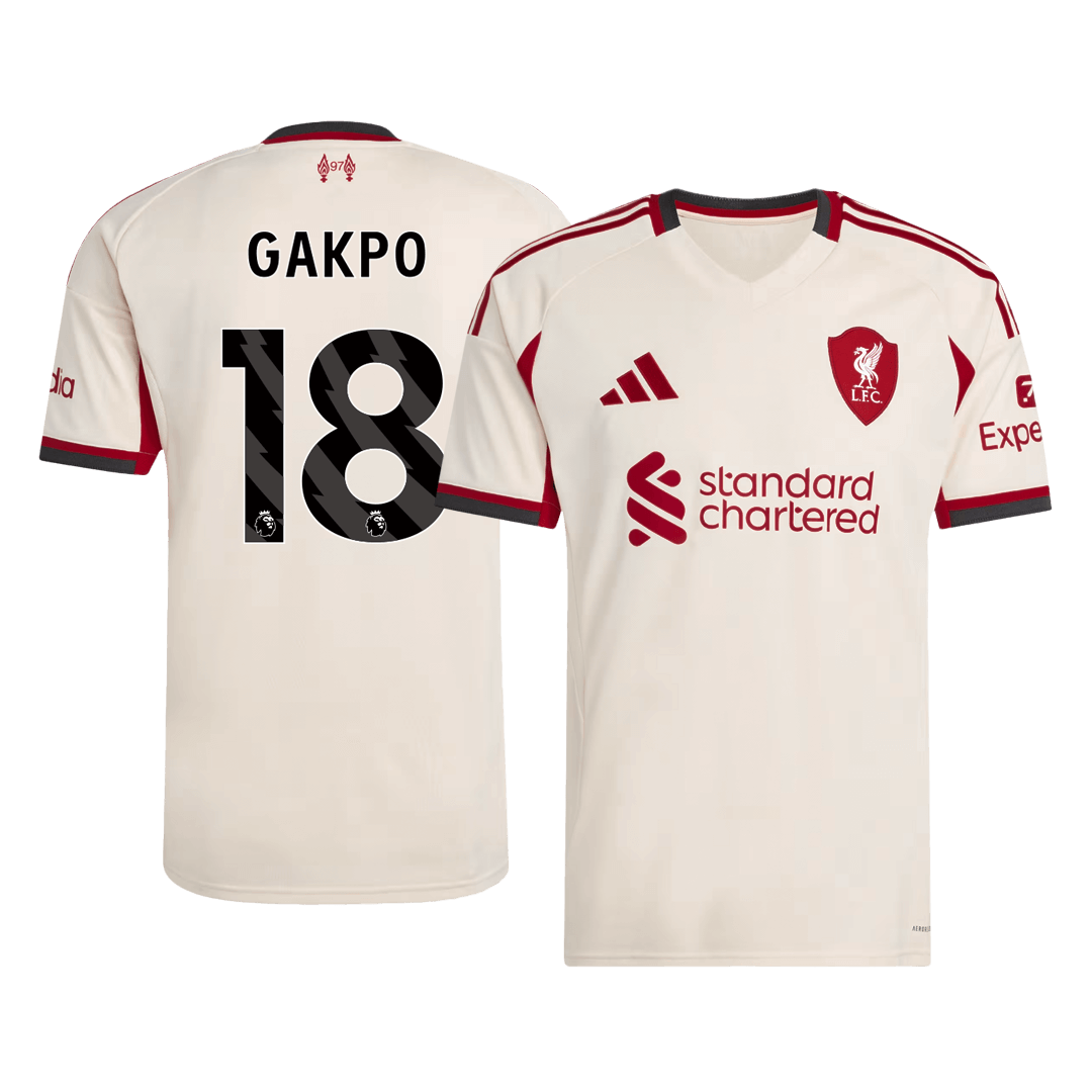 Camiseta Gakpo #18 Liverpool 2025/26 Segunda Equipación - Versión Hincha
