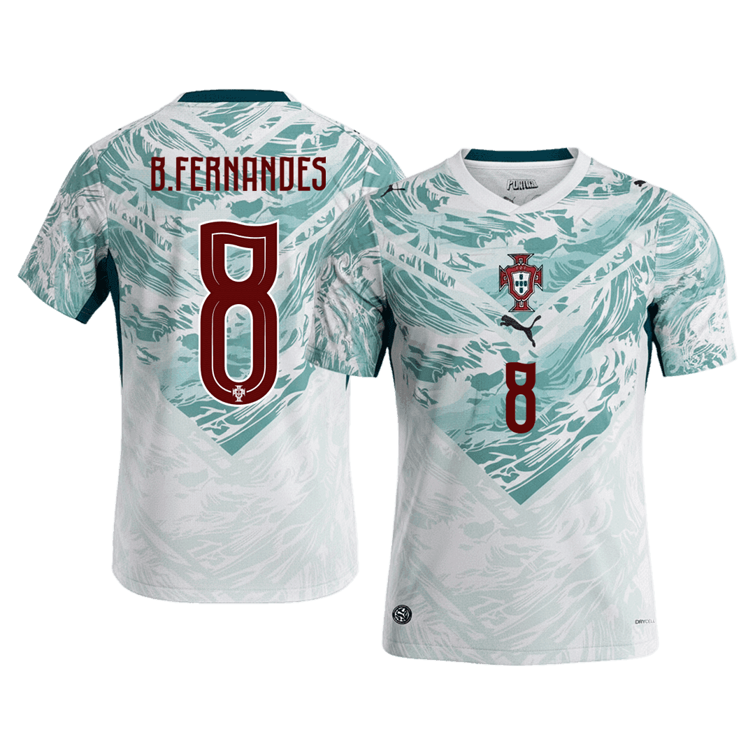 Camiseta B. Fernandes #8 Portugal 2026 Segunda Equipación Copa del Mundo - Versión Hincha