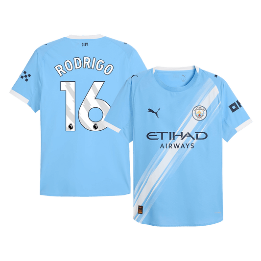 Camiseta Rodrigo #16 Manchester City 2025/26 Primera Equipación - Versión Jugador