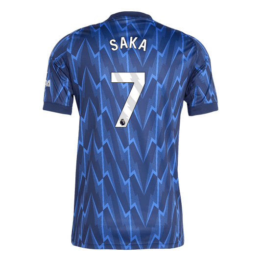 Camiseta Saka #7 Arsenal 2025/26 Segunda Equipación - Versión Hincha