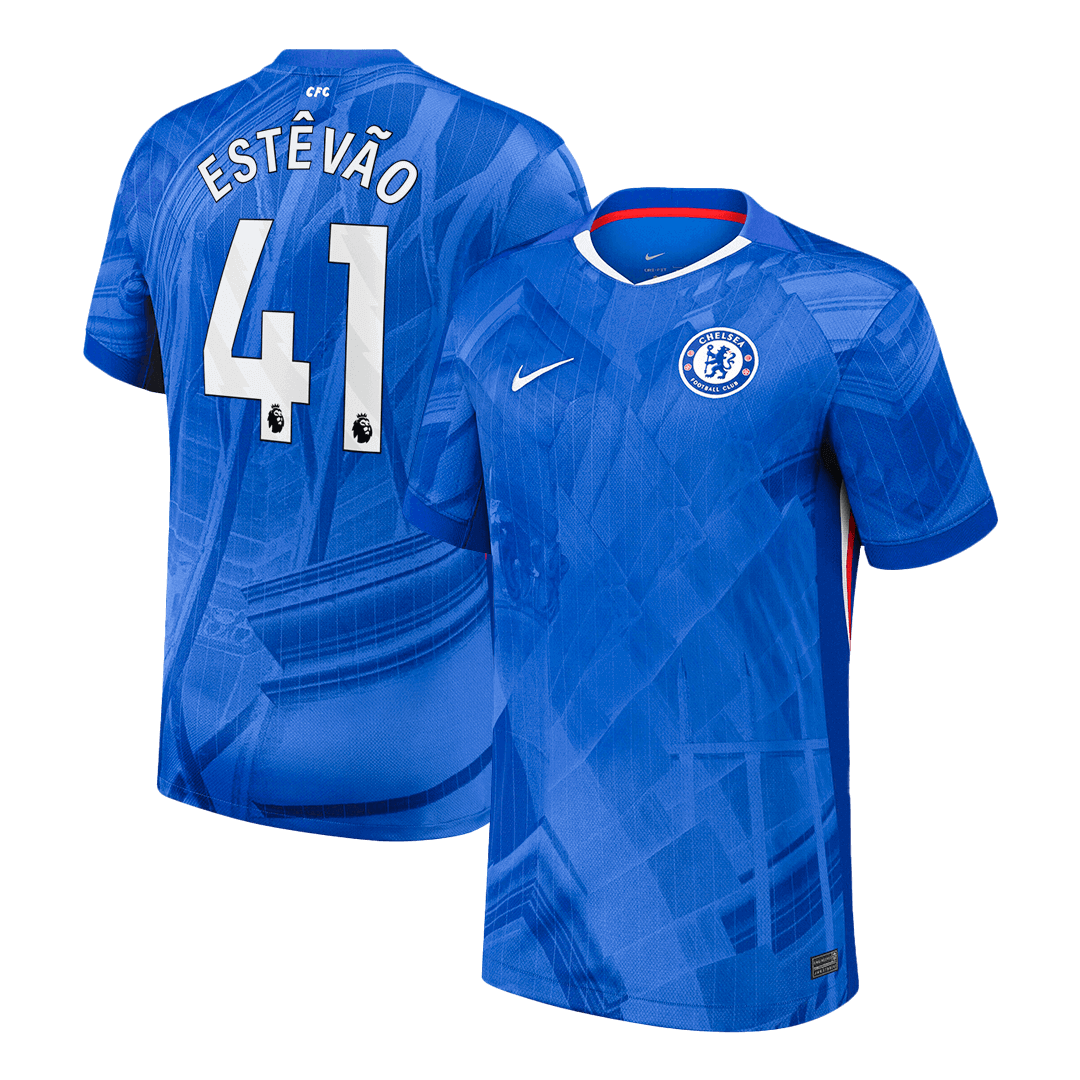 Camiseta Estêvão #41 Chelsea 2025/26 Primera Equipación - Versión Hincha (Calidad Premium)
