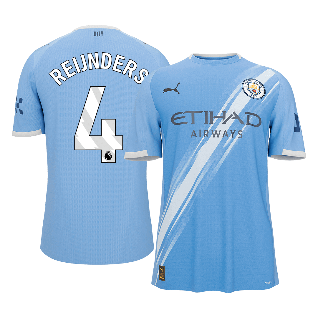 Camiseta Reijnders #4 Manchester City 2025/26 Primera Equipación - Versión Hincha (Calidad Premium)
