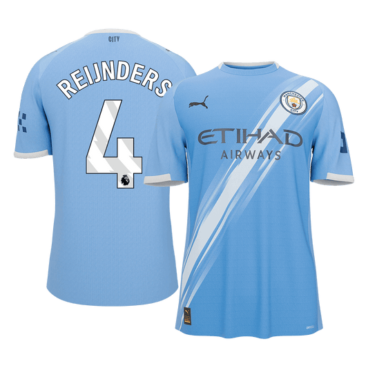 Camiseta Reijnders #4 Manchester City 2025/26 Primera Equipación - Versión Hincha (Calidad Premium)