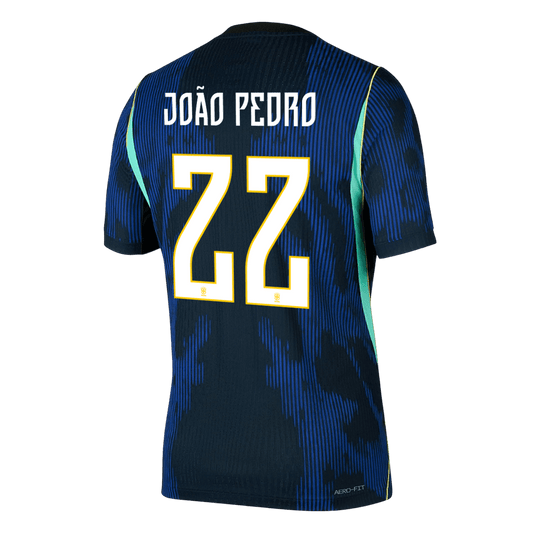 Camiseta Auténtica João Pedro #22 Brasil 2026 Segunda Equipación Copa del Mundo - Versión Jugador