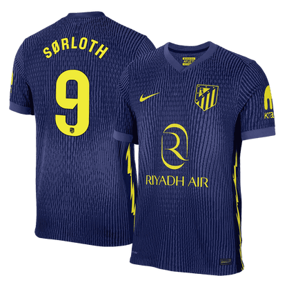Camiseta Auténtica Sørloth #9 Atletico Madrid 2025/26 Segunda Equipación - Versión Jugador