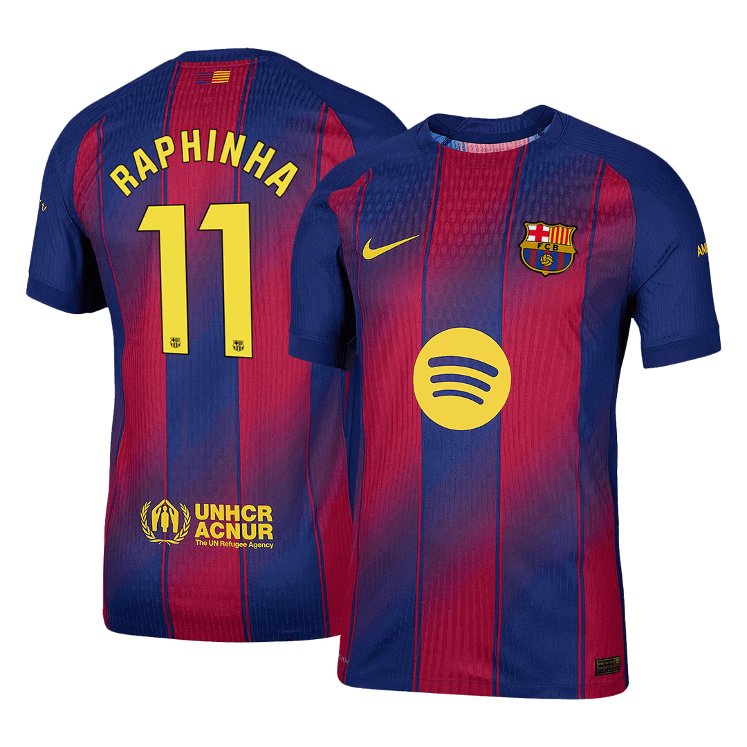 Camiseta Auténtica Raphinha #11 Barcelona 2025/26 Primera Equipación - Versión Jugador
