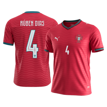Camiseta Rúben Dias #4 Portugal 2026 Primera Equipación Copa del Mundo - Versión Hincha