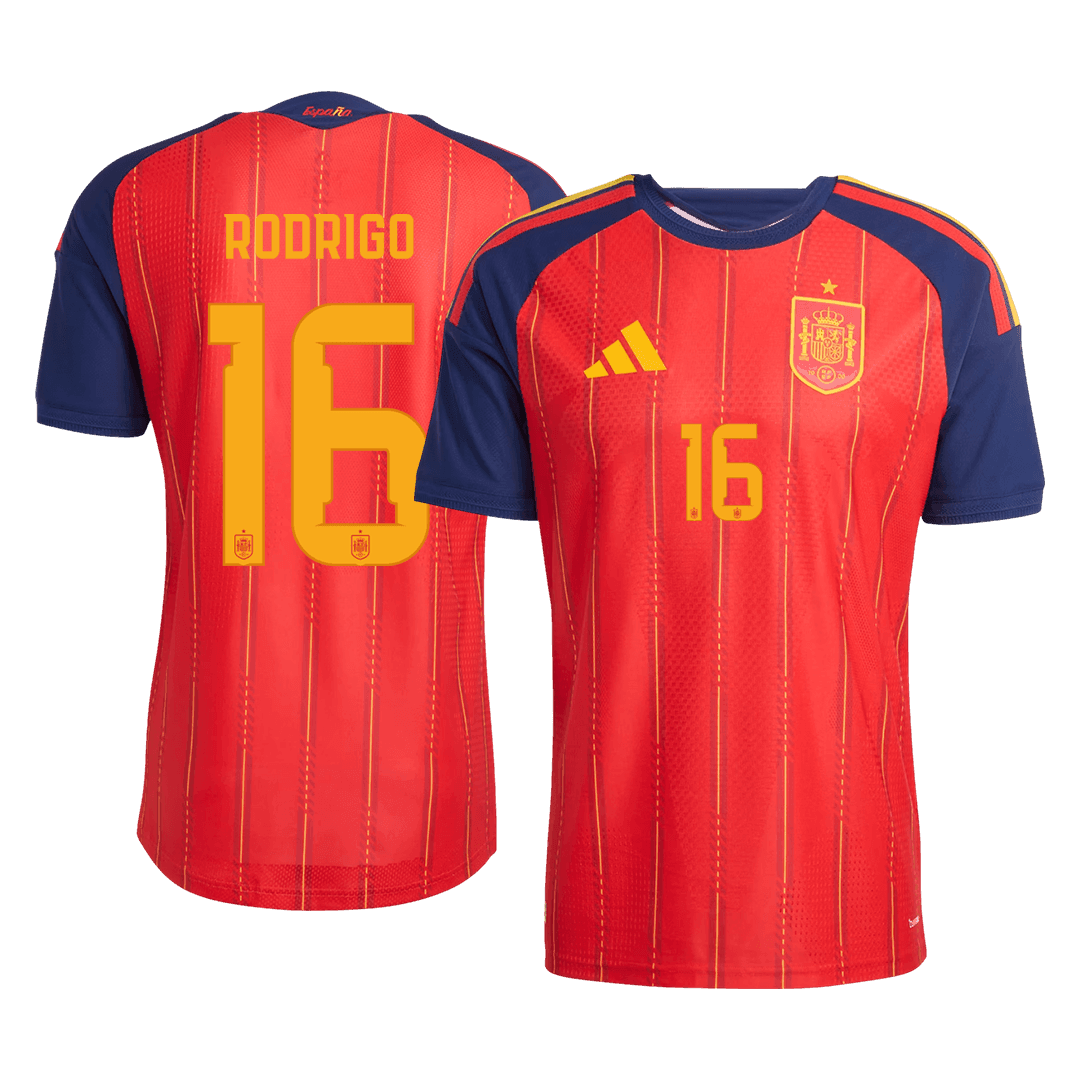 Camiseta Auténtica Rodrigo #16 España 2026 Primera Equipación Copa del Mundo - Versión Jugador