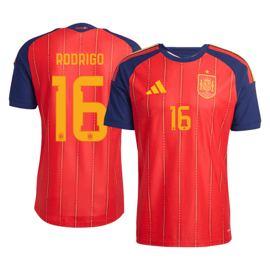 Camiseta Auténtica Rodrigo #16 España 2026 Primera Equipación Copa del Mundo - Versión Jugador