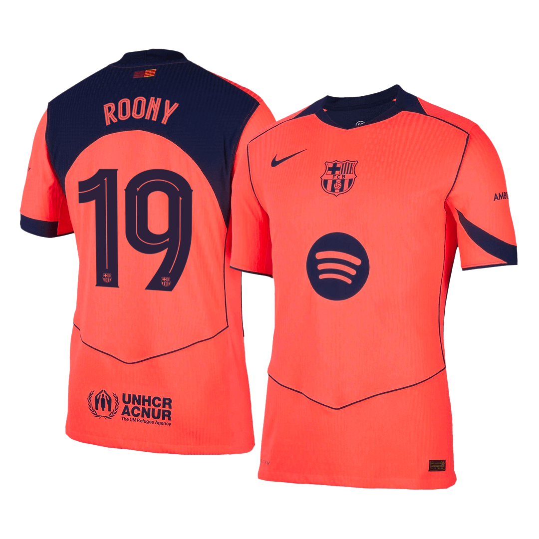 UCL Camiseta Auténtica Roony #19 Barcelona 2025/26 Tercera Equipación - Versión Jugador