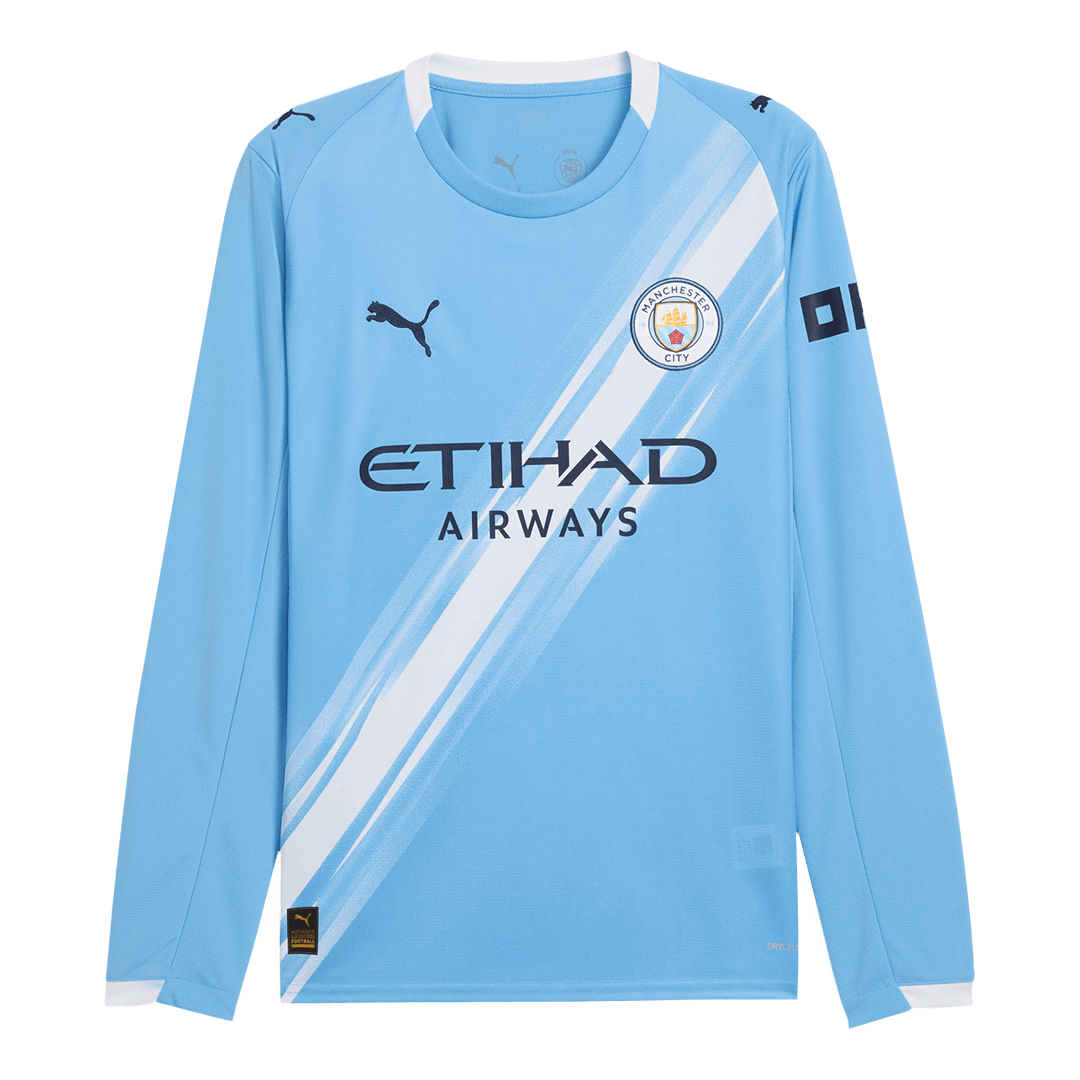 Camiseta Manga Larga Manchester City Primera Equipación 2025/26 - Versión Hincha