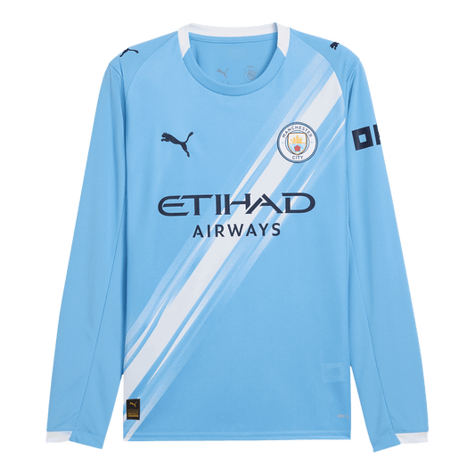 Camiseta Manga Larga Manchester City Primera Equipación 2025/26 - Versión Hincha