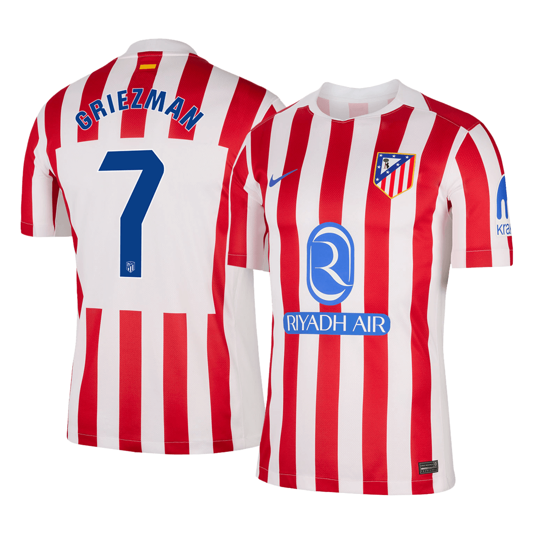 Camiseta Griezmann #7 Atletico Madrid 2025/26 Primera Equipación - Versión Hincha