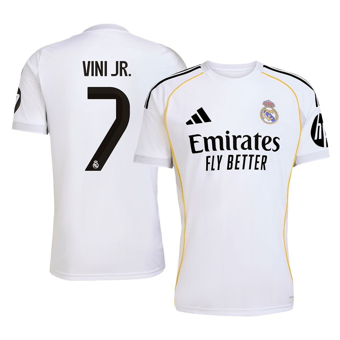 Camiseta Vini Jr. #7 Real Madrid 2025/26 Primera Equipación Hombre - Versión Hincha