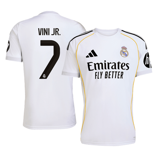 Camiseta Vini Jr. #7 Real Madrid 2025/26 Primera Equipación Hombre - Versión Hincha