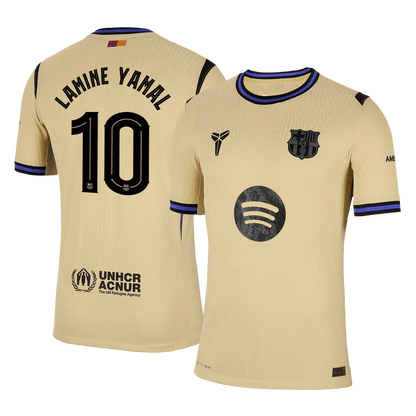 UCL Camiseta Auténtica Lamine Yamal #10 Barcelona 2025/26 Segunda Equipación - Versión Jugador