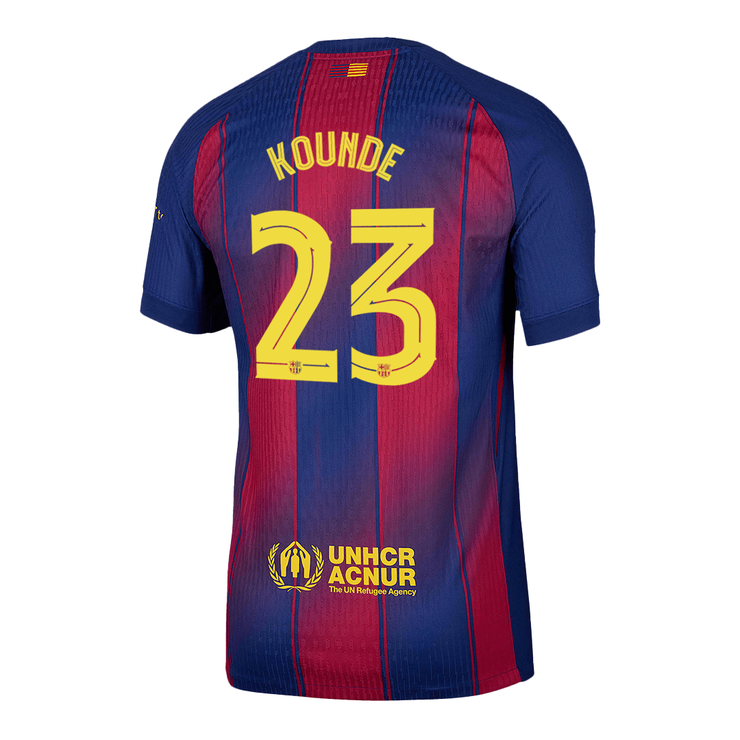 UCL Camiseta Auténtica Kounde #23 Barcelona 2025/26 Primera Equipación - Versión Jugador - imagen 14